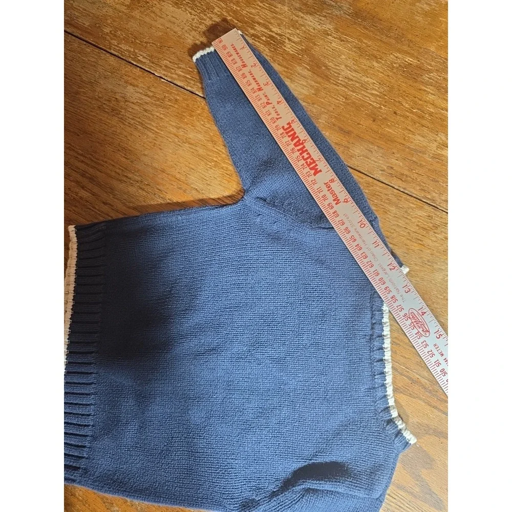 George Baby Boys Long Sleeve Knit‎ Sweater Snowflake Winter Navy Size 18 Months